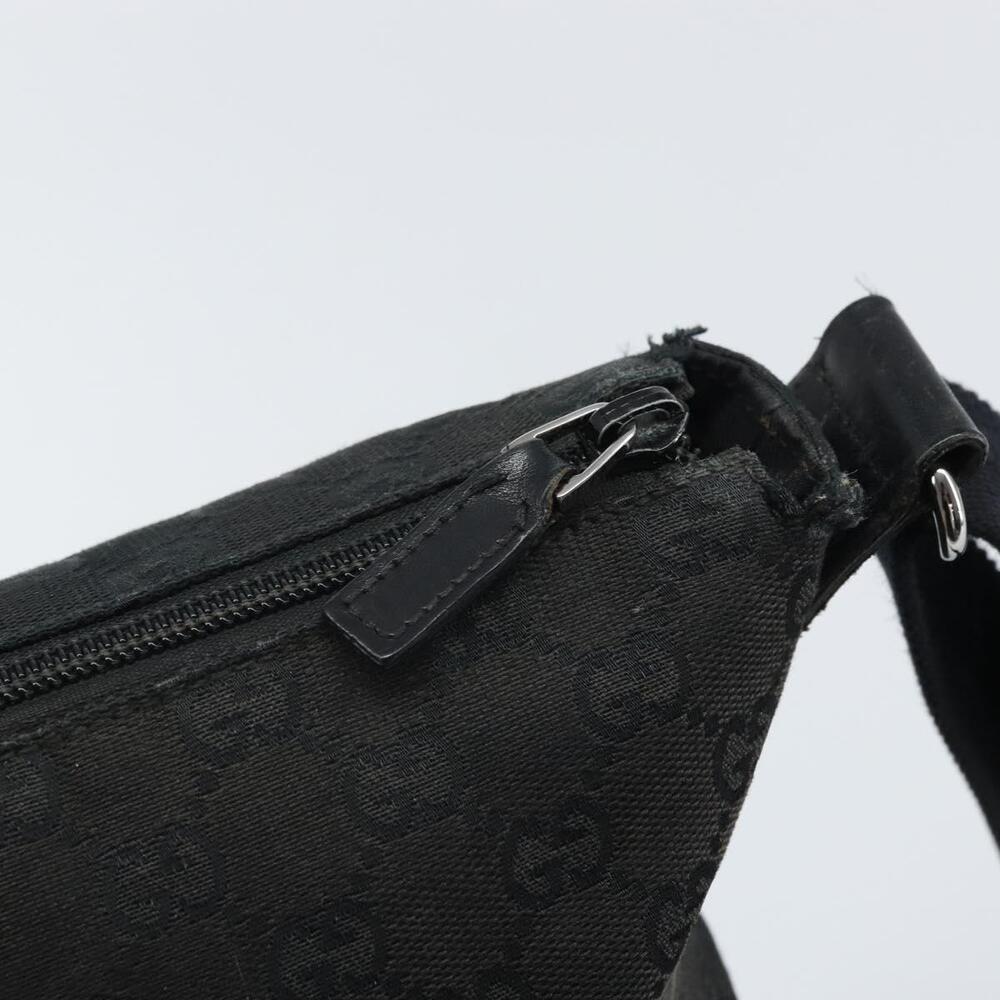 GUCCI GG Canvas Shoulder Bag Black Silver 145857 Auth 163305 - Picture 9 of 16